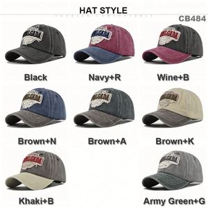 หมวกเบสบอลปักลาย 3 มิติ แบบ 6 แผง สีทูโทน สไตล์วินเทจ ขายส่ง - Product Image 2