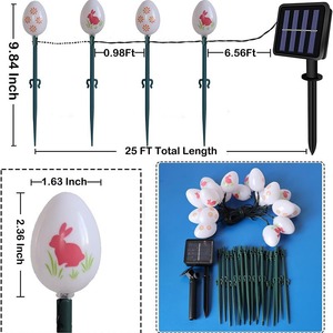 Lámpara Solar LED DC IP65 Impermeable para Exteriores con Forma de Huevo de Pascua, con Control Remoto para Decoración de Jardín - Product Image 5