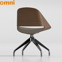 Chaise de direction moderne avec fonction tournante Base en métal KP-EP002 et siège de salle à manger élégant en bois de chêne