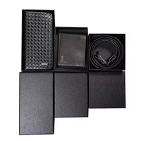 Kunden spezifisches Logo Luxus papier Medaille Abzeichen Uhren armband Verpackungs box Schlüssel ring Gürtel Brieftasche Schlüssel bund Set Geschenk box für Männer