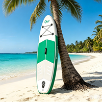 Planche à pagaie gonflable vert menthe de 9'6'' pour adolescents, SUP junior extra large et stable de 31'', planche de stand-up paddle pour enfants de 5 pouces d'épaisseur