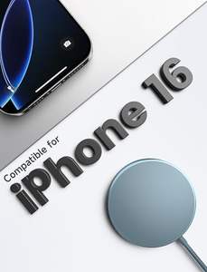 Chargeur sans fil magnétique bleu Port Type-C Compatible pour iPhone 16e/16/16 Plus/16 <span class=keywords><strong>Pro</strong></span>/16 <span class=keywords><strong>Pro</strong></span> <span class=keywords><strong>Max</strong></span>/15 <span class=keywords><strong>14</strong></span> 13 12 Série 15W <span class=keywords><strong>Sortie</strong></span> - Product Image 2