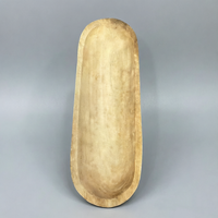 Bol à pâte en bois créatif pour la décoration, bol décoratif ovale en bois de Paulownia pour la table de la maison, couleur naturelle disponible en stock