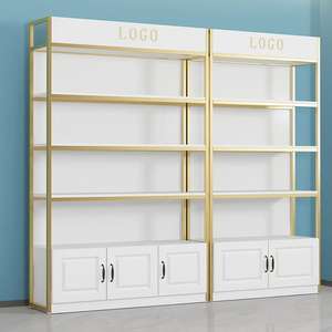 Exhibidores de Metal y Madera de Estilo Moderno, Estante de Exhibición de Cosméticos para Tiendas Minoristas, Suministro Directo de Fábrica - Product Image 1