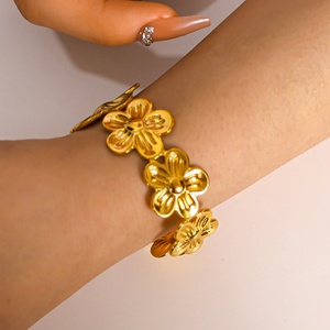 Pulseras y Brazaletes de Moda de Acero Inoxidable con Baño de Oro PVD de Alto Brillo, Antialérgicos, al por Mayor - Product Image 2