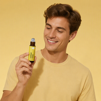 Roll-on d'huile énergisante rafraîchissante avec logo personnalisé 10ml – Coffret roll-on d'huiles essentielles pour le réveil matinal et la stimulation mentale, idéal pour le bien-être au bureau