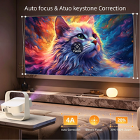 Nouveau projecteur intelligent 9000 Lumens Android 14 360 ° Projecteur de films Flipping Bracket 600ANSI, résolution native 1080P, Wi-Fi double bande, BT5.1