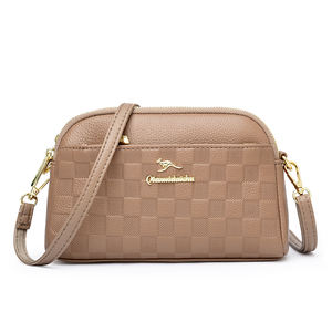 Sac à bandoulière décontracté pour femme, style vintage et tendance, avec fermeture éclair, motif géométrique, en PU, antivol, portable pour usage quotidien - Product Image 4