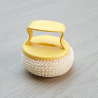 Boules à récurer en maille de nylon PP anti-rayures, lot de 3, réutilisables, pour nettoyer la graisse des casseroles, poêles antiadhésives et vaisselle domestique