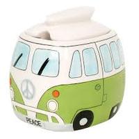 Pot à épices en céramique peint à la main en forme de bus mignon - Ustensile de cuisine durable, article promotionnel original