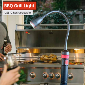 USB перезаряжаемая Светодиодная рабочая лампа с магнитным основанием, гибкая лампа для кемпинга, для гриля на открытом воздухе, для барбекю - Product Image 6
