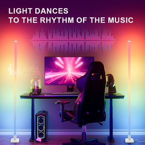 Thông Minh Có Thể Gập Lại <span class=keywords><strong>LED</strong></span> Đèn Sàn Rgbicww 24W 2600lm Ứng Dụng Điều Khiển Từ Xa Âm Nhạc Sync DIY Nhà Góc Đứng Ánh Sáng - Product Image 3