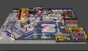 מותאם אישית לילדים גן משחקים מסחרי פארק טרמפולינה חיצונית רכה עם מגלשות ובריכות כדור - Product Image 4