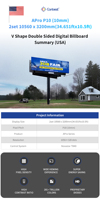 Canbest Apro P6.67 6.67Mm 2880X1280Mm 9.45X4.2Ft Écran d'affichage LED à double face pour publicité extérieure au Canada