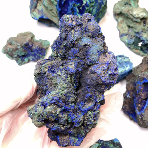 Spécimen minéral naturel <span class=keywords><strong>bleu</strong></span> brut Azurite <span class=keywords><strong>Malachite</strong></span> <span class=keywords><strong>pierre</strong></span> de guérison cristal de Quartz brut pour la décoration - Product Image 4