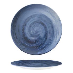 Plato de Cena M1934 Vortice Azul con Impresión Digital de 26 cm para Restaurante, Hotel, Suministros al por Mayor, Vajilla al por Mayor - Product Image 1