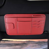 Organisateur de pare-soleil de voiture en cuir premium, multi-poches, porte-lunettes de soleil, porte-cartes, porte-documents, fermeture magnétique, pour BMW Toyota Benz
