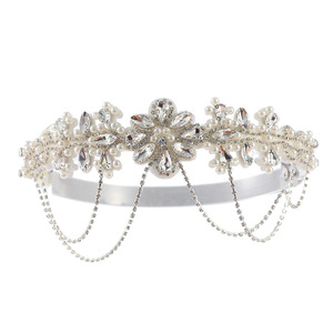 Vintage Rhinestone <b>Beaded</b> Tassel <b>Headband</b> Women Great Gatsby Flapper Hair Band Roaring 20s Party Costume Headpiece - Product Image 5