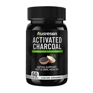 <span class=keywords><strong>Pastillas</strong></span> de <span class=keywords><strong>Carbón</strong></span> Activado Ausreson OEM, Desintoxicación, Adelgazamiento, Marca Privada, Limpieza de Hígado, Intestino y Colon, Tabletas Veganas de <span class=keywords><strong>Carbón</strong></span> Activado - Product Image 1