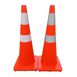 अनुकूलित 90 सेमी 36 'लोगो शंकु टिकाऊ 900 मिमी भारी नारंगी pvc यातायात शंकु के साथ सफेद परावर्तक 3.4kg 4.5 किलोग्राम 5 किलोग्राम सड़क उपयोग - Product Image 1