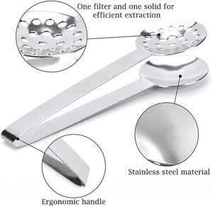 Pince à thé en acier inoxydable ronde, presse-sachets de thé, support de préhension, outil de cuisine - Product Image 2