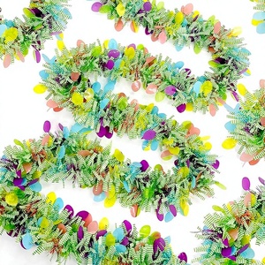 For Cross-border Easter Decorative PET Top Egg for Shape Home Thickened Encryption Ribbon Garland 2 Meters