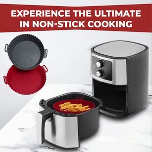 Air Fryer <b>Silicone</b> Liners 8.6'' Eco-Friendly Custom Color Food Safe Non-Stick Basket Oven Accessories - Product Image 4