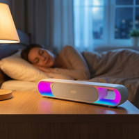 Haut-parleur audio portable personnalisé 16W avec logo, mini barre de son sans fil pour ordinateur portable, petite taille, basses puissantes, barre de son avec lecture USB