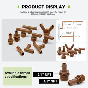 <span class=keywords><strong>Kit</strong></span> de Conectores para Sistema de Riego por <span class=keywords><strong>Goteo</strong></span>, Conector en T, Codo, Cruz, Roscado, Plástico, 17mm, 1/2 Pulgada, para Jardín e Invernadero - Product Image 4