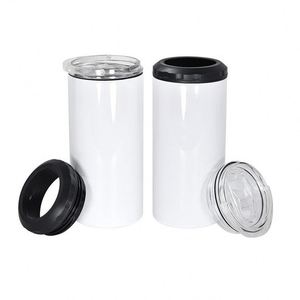 DIY Sublimation Coating 4-In-1 Double-Walled Stainless Steel Insulated Vaccum Sublimation Tumbler Can Cooler With <b>Bottle</b> Opener - Product Image 1