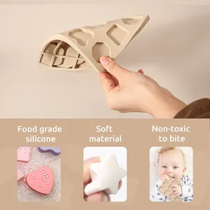 Nordic Style Silicone Montessori Toys Silicone Geomet Jigsaw Puzzle BPA Free Preschool Educational Games Kids Gift