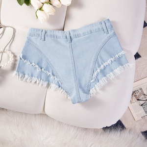 Shorts de mezclilla casuales de cintura alta con borlas para mujer, novedad de verano, a la moda - Product Image 6