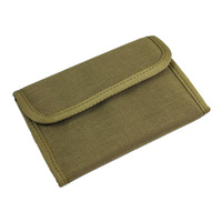 Dompet Taktis EDC Pria Multifungsi Kapasitas Besar PU Nylon Tempat Kartu ID Lipat Portabel