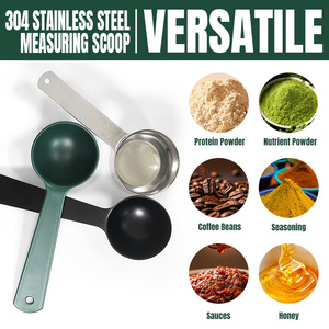 Cuchara de Acero Inoxidable de Grado Alimenticio Ecológica de 15 ml, 20 ml, <span class=keywords><strong>30</strong></span> ml, Cuchara de Metal Personalizada para Polvo de Proteína - Product Image 3