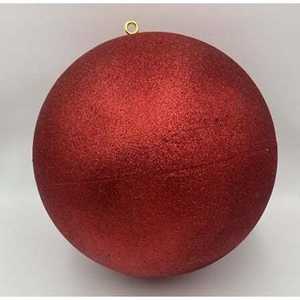 Sphère en polystyrène rouge scintillante, diamètre 40CM - Product Image 1
