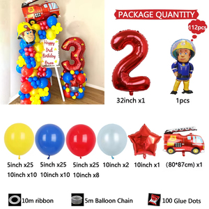 Set <span class=keywords><strong>de</strong></span> 112 Globos <span class=keywords><strong>de</strong></span> Aluminio con Diseño <span class=keywords><strong>de</strong></span> Camión <span class=keywords><strong>de</strong></span> <span class=keywords><strong>Bomberos</strong></span> <span class=keywords><strong>de</strong></span> <span class=keywords><strong>Sam</strong></span>, Números del 1 al 9, Ideal para Fiestas <span class=keywords><strong>de</strong></span> Cumpleaños, Aniversarios, Graduaciones - Product Image 2