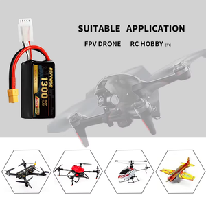 Аккумуляторная батарея OEM/ODM, Заводская новинка, FPV, аккумулятор для дрона, 150 с, 1300 мАч, 4S 14,8 В, <span class=keywords><strong>RC</strong></span> Lipo батарейки - Product Image 5