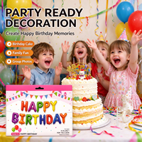 Ballons Joyeux Anniversaire de 16 Pouces pour Décoration de Fête, Panneau Publicitaire, Décoration de Fête d'Anniversaire, Toile de Fond pour Photomaton