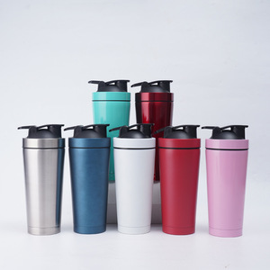 Botella de batido de proteínas al por mayor de 750ml, logotipo personalizado, termos térmicos de acero inoxidable, taza para gimnasio, viaje, deporte, botellas de agua aisladas - Product Image 6