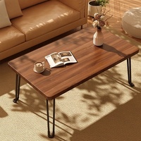 Table basse rectangulaire pliable moderne et simple, table à manger et à étudier en bois portable pour petit appartement, pour utilisation dans le salon