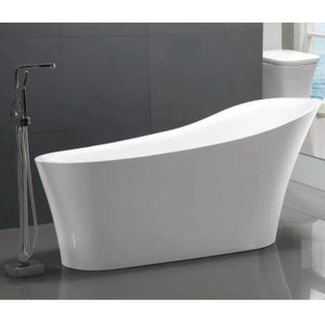 Bañera Rectangular Moderna de Piedra Artificial, Bañera de Lujo Independiente, Fácil Instalación, para Baño, Hotel, Apartamento, Uso Interior - Product Image 1