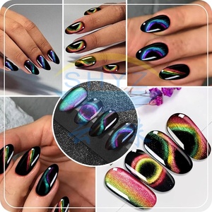Shyz 9D Nail Chrome Nhiều màu Mèo Mắt Tắc Kè Hoa bột từ tính mỹ phẩm lớp gốm sắc tố cho móng tay nghệ thuật - Product Image 6