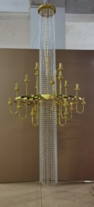 Candelabri di cristallo 24 luci a candela placcato in ferro portacandele a <span class=keywords><strong>colonna</strong></span> - Product Image 5