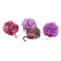Fleur de bain pour bébé en maille de boule de douche colorée écologique avec différentes couleurs offrant aux gens une expérience de bain différente