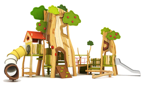 Set Altalena in Legno per Esterni per Bambini con Altalene Giocattolo e Scala per Arrampicarsi per Casa, Giardino, Scuola e Parco Giochi - Product Image 4