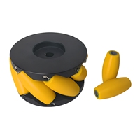 Roue Mecanum en polyuréthane de 10 pouces, capacité de charge de 700 kg, diamètre extérieur de 260 mm pour robot AGV