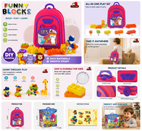 Grand ensemble de blocs de construction en plastique pour enfants, jouet de construction créatif, grandes briques, thème bâtiments modernes, apprentissage STEM, éducatif