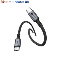 Câble USB C vers USB C UNIEAN PD3.1 240W, vente en gros, 5A 480Mbps, câble de charge rapide tressé en nylon pour ordinateur portable, iPhone, MacBook