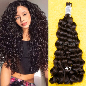 Trenzado de cabello humano sin procesar de doble estirado 100% Paquetes de cabello a granel para trenzar ondas profundas 100 gramos por paquete de cabello - Product Image 1