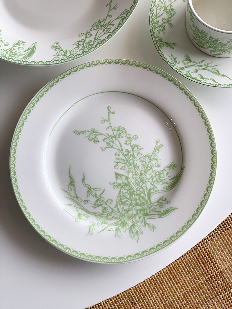 จานแบนขนาด 8 นิ้ว